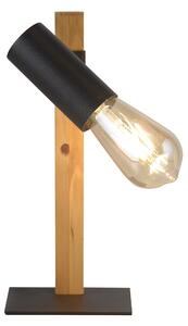 Lampada da tavolo LED JUST LIGHT PILON Retro Spot: orientabile in altezza e in inclinazione, nera; ideale per soggiorno, camera da letto, sala da pranzo, studio e corridoio