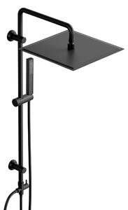 Sistema doccia senza fissaggio – soffione a pioggia 30 x 30 cm, colore nero
