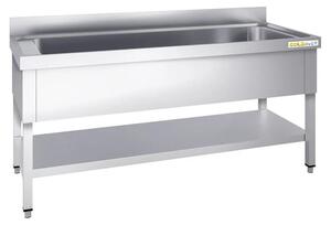 Lavello in acciaio inossidabile di grandi dimensioni, vasca da 1000x700 mm, con 1 vano PREMIUM - GOLDINOX