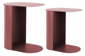 Set di tavolini in metallo 2 pz 30x45 cm Riqueza Oval – Leitmotiv