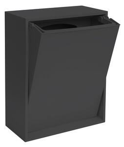 Cestino per la spazzatura nero in plastica riciclata per raccolta differenziata/da parete Recycling Box – ReCollector