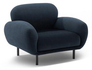 Poltrona blu scuro con rivestimento in bouclé Poppy – Micadoni