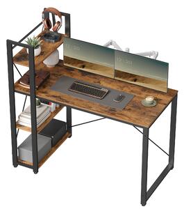 VASAGLE Scrivania per computer con ripiani, 120 cm, LWD48X