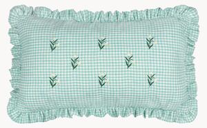 Cuscino in cotone ricamato con volant Les Petite Fleurs
