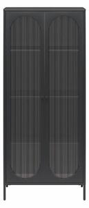 Vetrina in metallo nero 80x186x40 cm Luna - Støraa