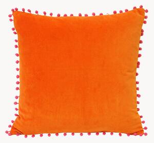 Cuscino in velluto Pompom