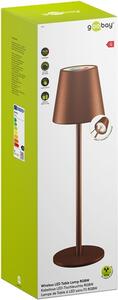 Lampada da tavolo LED a batteria RGBW, bronzo