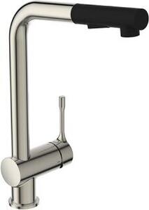 Ideal Standard Ceralook - Miscelatore per lavello con doccia estraibile, acciaio inox BC178GN