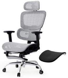 Sedia da ufficio ergonomica con poggiapiedi e schienale regolabile