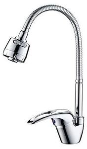 Rubinetto da cucina con tubo di uscita in ottone