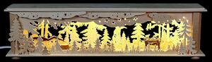 Base ad arco per candele/luce d'ambiente foresta con cervo (50x12x10cm) di RATAGS Holzdesign