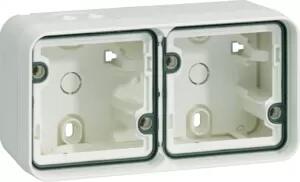 Berker 6719323502 Scatola doppia orizzontale, con cornice AP bianco polare opaco Berker W.1