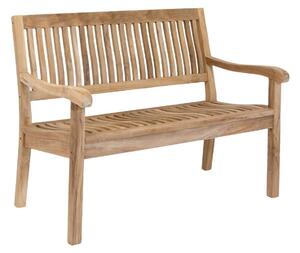 Robusta panchina da giardino Kingsbury a 2 posti in teak pregiato 120 cm