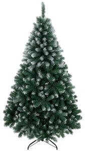 Albero di Natale Artificiale Ø100x180 cm con 700 Rami Ignifughi e Base Pieghevole in Acciaio Verde