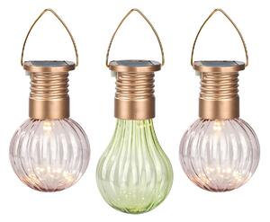 Set di 3 luci solari MOSES leaf & blossom per decorazioni da giardino