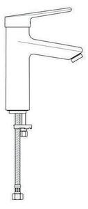 Ideal Standard Ceraplus miscelatore per lavabo senza scarico Grande, sporgenza 123mm BC100AA cromo