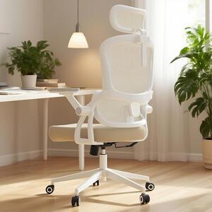 Sedia da ufficio ergonomica con supporto lombare e braccioli regolabili
