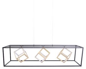 0 Luce a sospensione LED 100x20cm nero