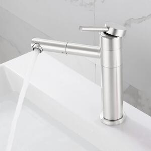Miscelatore monocomando per lavabo dal design moderno e finitura cromata