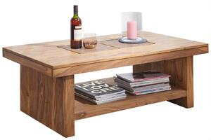 MASSIVMOEBEL24 | tavolino da salotto in legno di Sheesham / palissandro 118x70x45 marrone tinto TURIN #17
