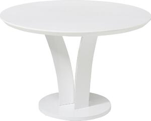 Tavolo da pranzo rotondo - 4 persone - MDF - Laccato bianco - VIALETA