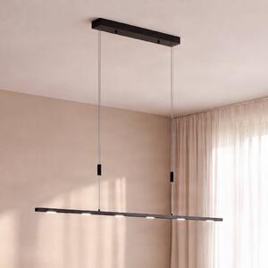 Lampada LED a sospensione Lucande Stakato, 120 cm, 6 luci, dimmerabile Stakato Lucande,, Nero, Soggiorno / Sala da pranzo, Metallo, Moderno
