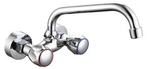 Miscelatore per lavabo da incasso a parete, modello Sauco 150, 1 pezzo, colore argento, codice prodotto BC150