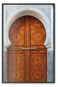 Poster: Porte dei sogni - grandi porte con ornamenti e mosaici sul telaio