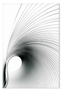 Quadro moderno Curva del tempo verticale
