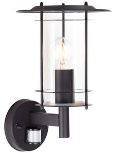 BRILLIANT Lampada da esterno York a colonna con sensore di movimento, nera | 1x A60, E27, 40 W, adatta a lampadine standard (non incluse) | Grado di protezione IP: 44 - resistente agli spruzzi d'acqua