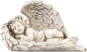 Figura di angelo custode LED solare addormentato, 16 cm, per interni ed esterni
