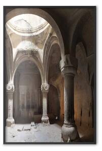 Poster: Tempio - colonne e pareti scolpite in edificio