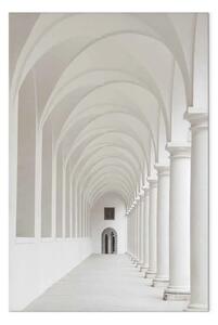 Quadro contemporaneo Colonnato bianco - foto con architettura della chiesa in bianco
