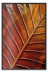 Poster: Crepuscolo di settembre - texture foglia autunnale