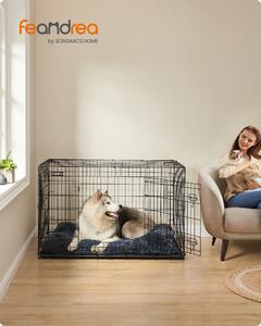 Gabbia per cani Feandrea, XXXL, 136 x 79 x 87 cm, pieghevole, con 2 porte