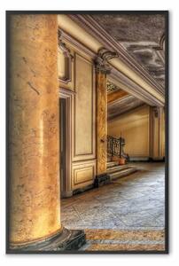 Poster: Palazzo - architettura di edifici con colonne in marmo e decorazioni