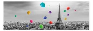 Quadro moderno Palloncino parigino colorato stretto
