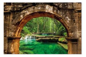 Quadro Torrente verde largo