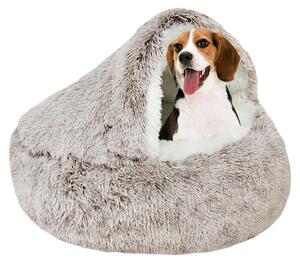 Cuccia per cani rilassante - Morbida e soffice - Colore caffè, 65 cm