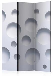Paravento design Armonia della modernità - astrazione geometrica bianca