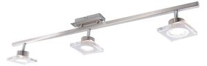 Plafoniera LED, satinata, dimmer a 4 livelli, L 80 cm