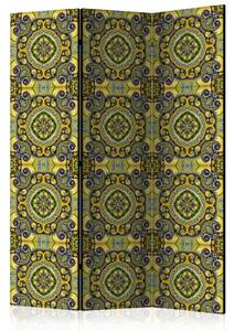 Paravento Mosaico di malachite - modello etnico colorato in stile Zen