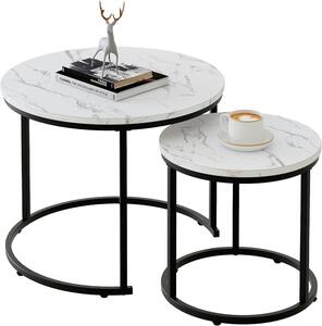 Set di 2 tavolini rotondi dal design elegante
