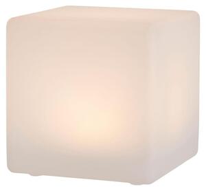 Lampada solare a LED Kynast 20 cm, cubo in vetro smerigliato, lampada da giardino