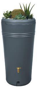 4rain AZURA 2in1 serbatoio per pioggia 230 litri grigio grafite incl. ciotola per piante
