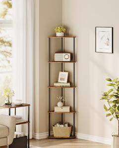 SONGMICS HOME Scaffale angolare a 5 livelli, montaggio superveloce senza attrezzi, scaffale verticale