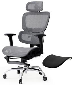 Sedia da ufficio ergonomica con poggiapiedi e schienale regolabile