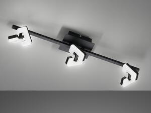 Faretto da soffitto a LED nero Faretti orientabili a 3 luci, lampada da soggiorno lampada da corridoio