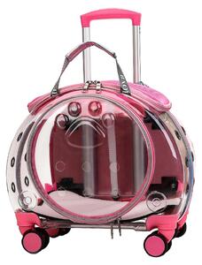 Trasportino portatile per animali domestici - Con prese d'aria - Rosa