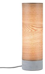 Lampada da tavolo, cilindro, legno, cemento, grigio, H 35 cm, NEORDIC SKADI